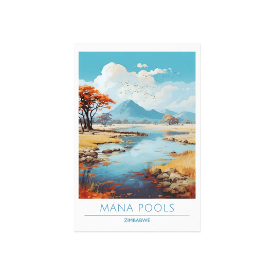 Mana Pools Fine Art Postcards - Vibrant Zimbabwe Landscapes