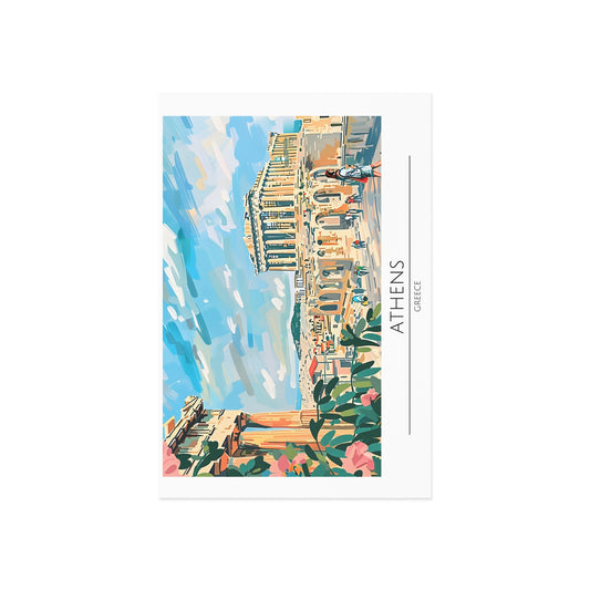 Athens Fine Art Postcards - Colorful Greece Travel Collection