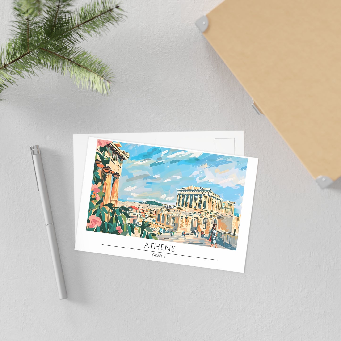 Athens Fine Art Postcards - Colorful Greece Travel Collection