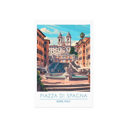 Piazza di Spagna Fine Art Postcards - Italian Travel Keepsakes