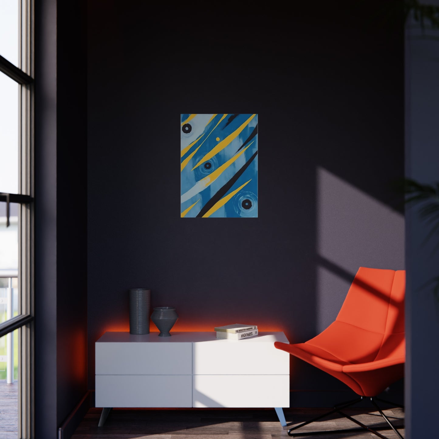 Abstract Blue 2 Art Foam Board - Modern Wall Decor for Home & Office